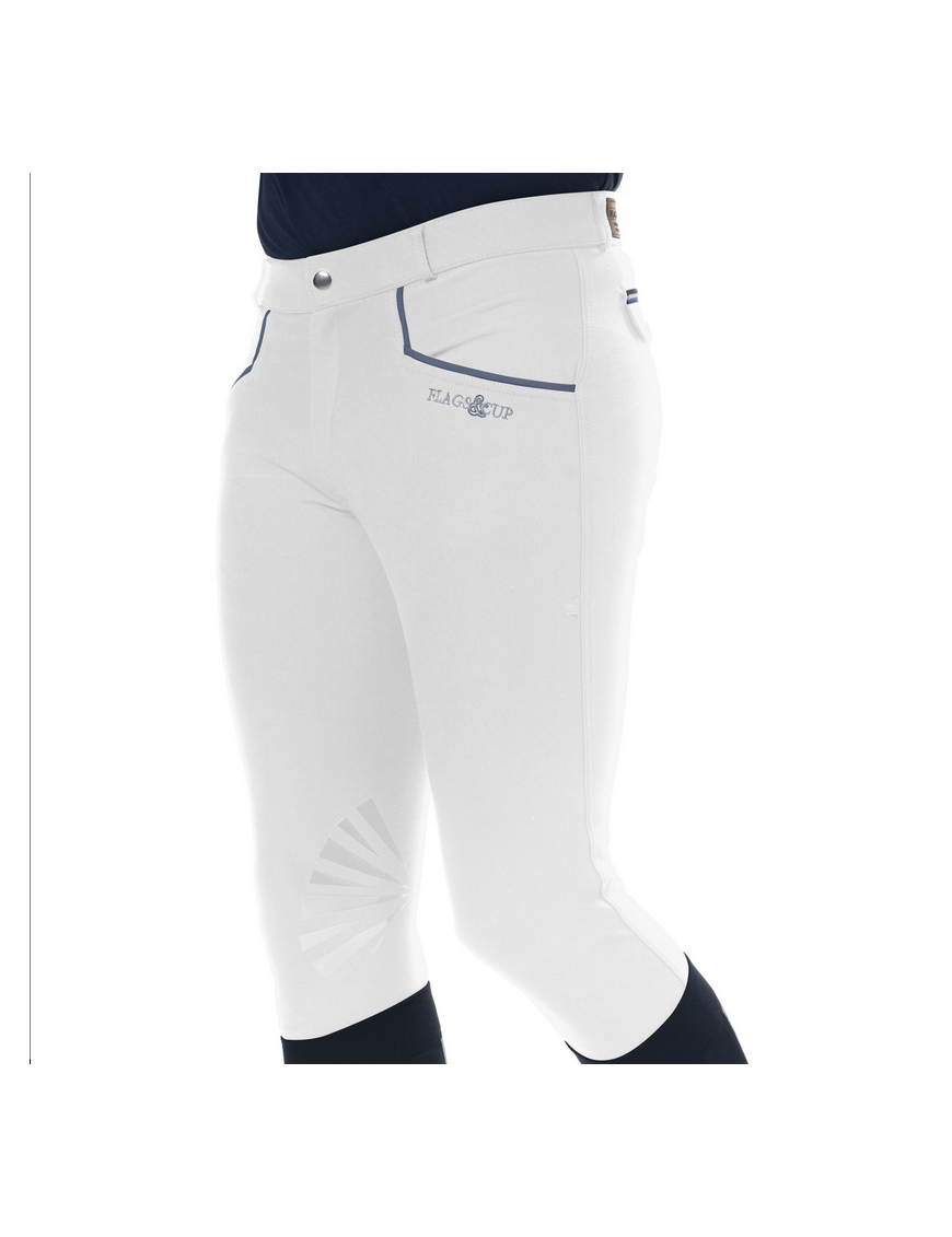 Pantalon d'équitation homme Flags and cup Vadso blanc Pantalon d'équitation homme Flags and cup Vadso blanc