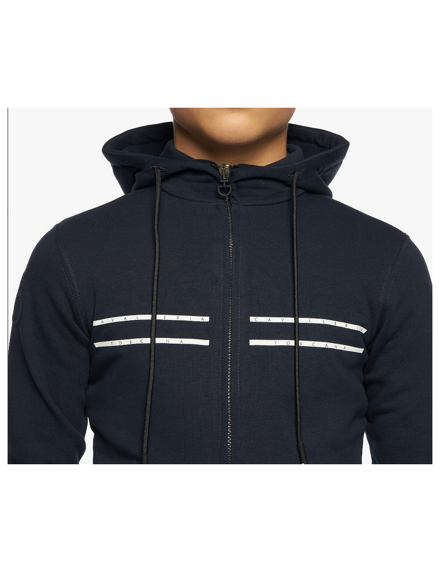 Sweatshirt zippé unisexe Cavalleria Toscana Bleu marine Sweatshirt zippé unisexe Cavalleria Toscana Bleu marine