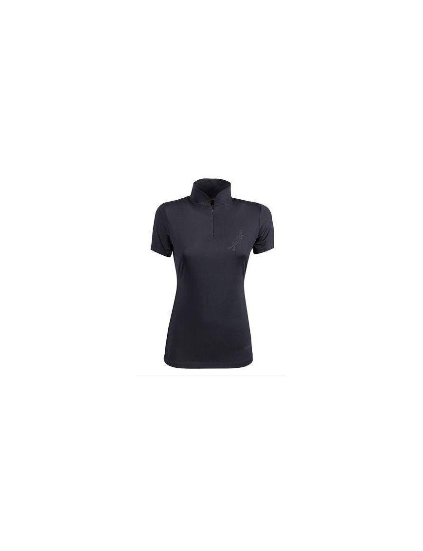 Polo technique manches courtes pour femme Harry's horse Paris noir