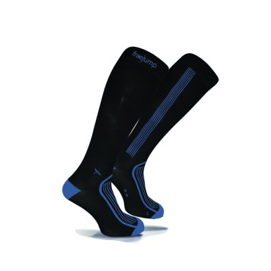 FreeJump-Accessoires-Paire de chaussettes techniques Noir/Bleu