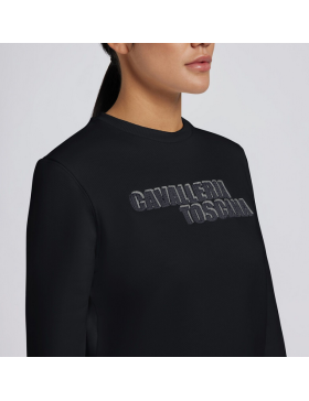 Pull en coton col rond Cavalleria Toscana noir
