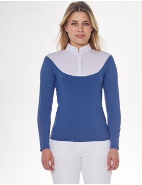 Polo de concours à manches longues pour femme Harcour Pannie steel Blue