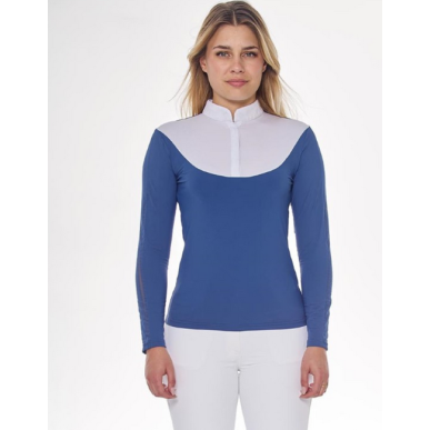 Harcour-Polo et Chemise-Polo de concours Pannie Blanc/Steel blue