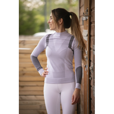 Pénélope Leprevost-T-shirt-T-shirt Manches Longues Warmup Gris