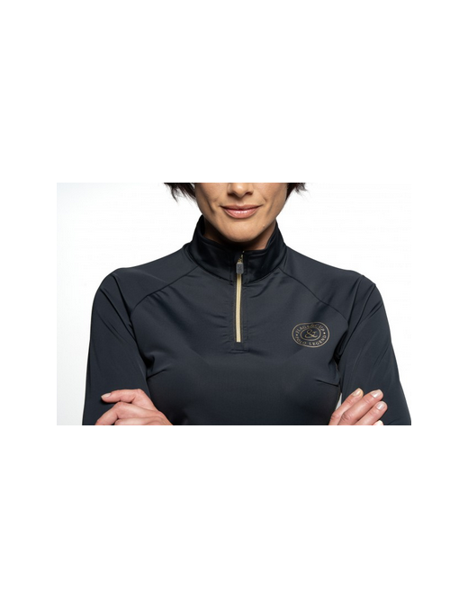 Polo technique respirant pour femme Flags and cup ISORTEQ Noir