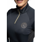 Polo technique respirant pour femme Flags and cup ISORTEQ Noir