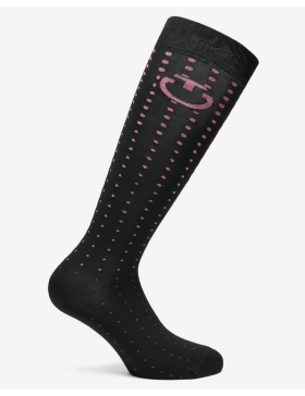 Cavalleria Toscana - Accessoires - Chaussettes Lot de 1 Paire femme CZN056 Noir/Rose