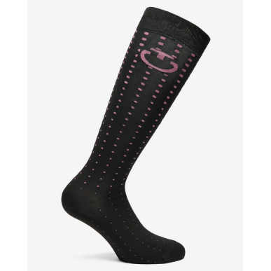 Cavalleria Toscana - Accessoires - Chaussettes Lot de 1 Paire femme CZN056 Noir/Rose