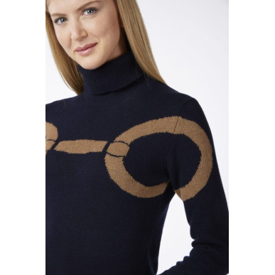 Vestrum-Pulls et Gilets- Pull col roulé Essen bleu marine et café 