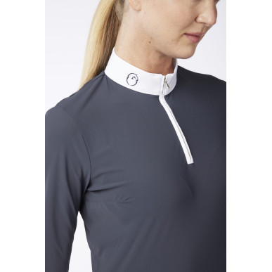 Vestrum-Polo et Chemise-Chemise de compétition à manches longues Mahon gris baleine