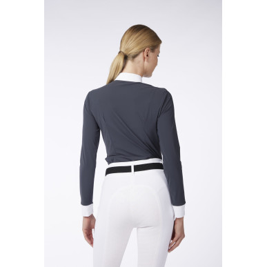Vestrum-Polo et Chemise-Chemise de compétition à manches longues Mahon gris baleine