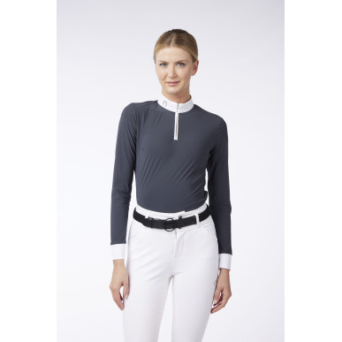 Vestrum-Polo et Chemise-Chemise de compétition à manches longues Mahon gris baleine