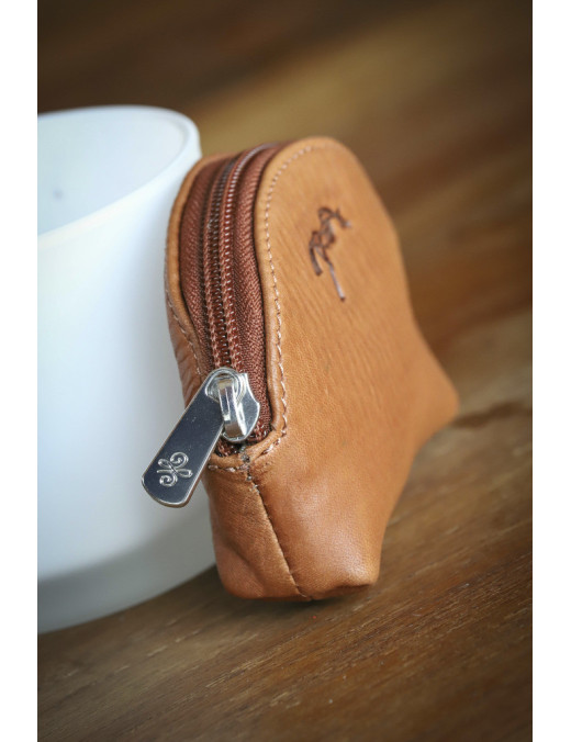 Penelope Leprevost - Maroquinerie - Porte-monnaie cognac