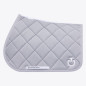 Tapis Cavalleria Toscana CSO diamonds quilted jersey jumping Gris Clair - Tapis Cavalleria Toscana CSO diamonds quilted jersey jumping Gris Clair -