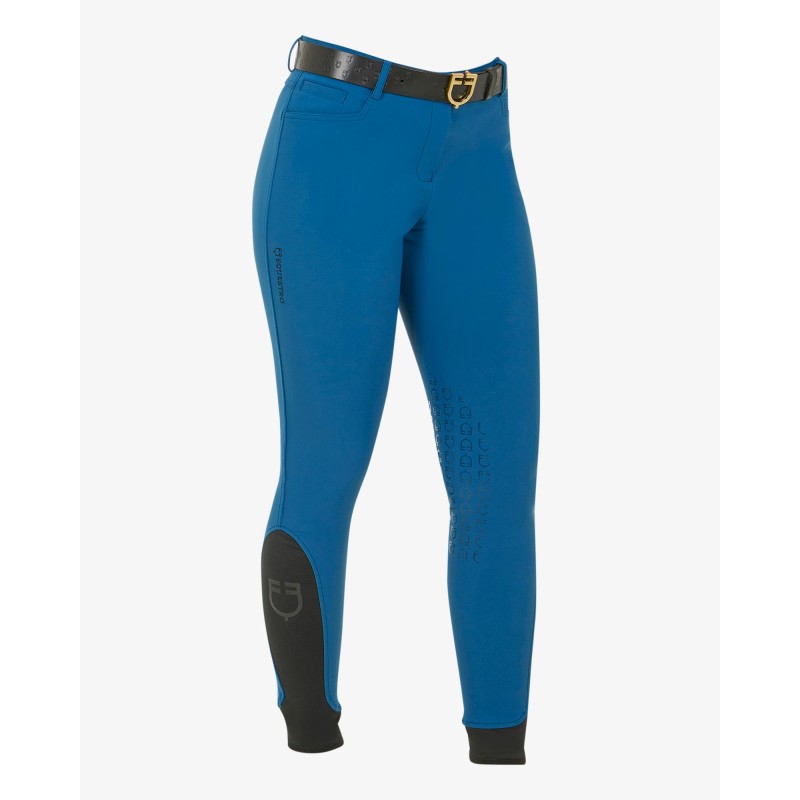 Pantalon pour femme Equestro modèle Zenda bleu corail Pantalon pour femme Equestro modèle Zenda bleu corail