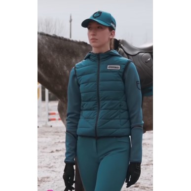 Pantalon pour femme Equestro modèle Zenda bleu corail