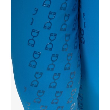 Leggings slim fit pour fille Equestro bleu corail