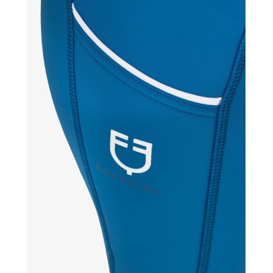 Leggings slim fit pour fille Equestro bleu corail