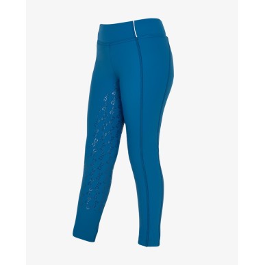 Leggings slim fit pour fille Equestro bleu corail