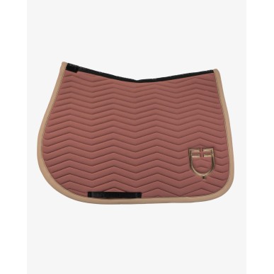 Tapis de selle CSO Equestro Wave Quilting Marron