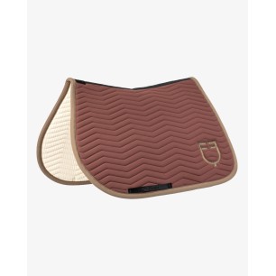 Tapis de selle CSO Equestro Wave Quilting Marron