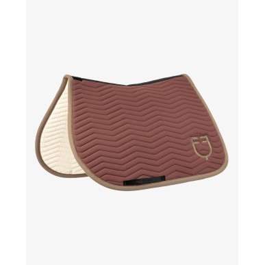 Tapis de selle CSO Equestro Wave Quilting Marron