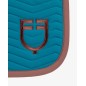 Tapis de selle CSO Equestro Wave Quilting bleu corail/marron Tapis de selle CSO Equestro Wave Quilting bleu corail/marron