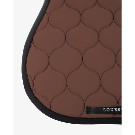 Tapis de selle CSO Equestro avec matelassage en forme d'oignon Marron