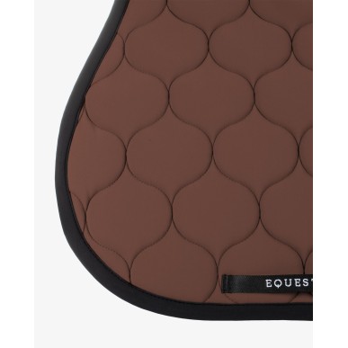 Tapis de selle CSO Equestro avec matelassage en forme d'oignon Marron