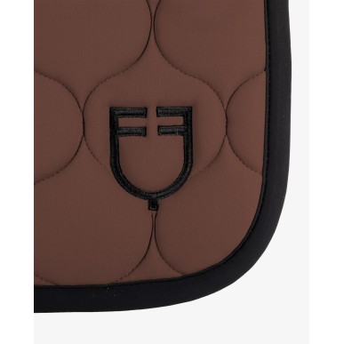 Tapis de selle CSO Equestro avec matelassage en forme d'oignon Marron