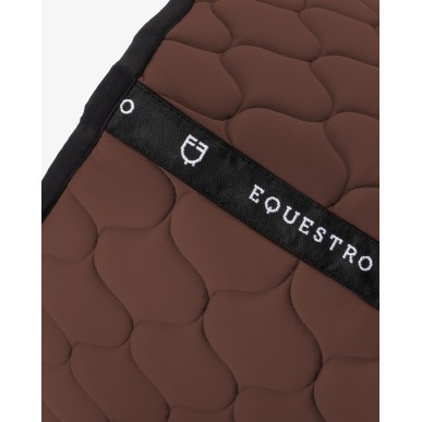 Tapis de selle CSO Equestro avec matelassage en forme d'oignon Marron