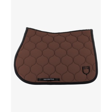 Tapis de selle CSO Equestro avec matelassage en forme d'oignon Marron