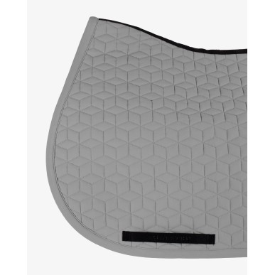 Tapis de selle saut Equestro matelassé en cube Gris givré