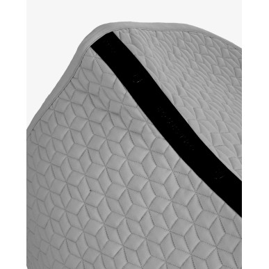 Tapis de selle saut Equestro matelassé en cube Gris givré