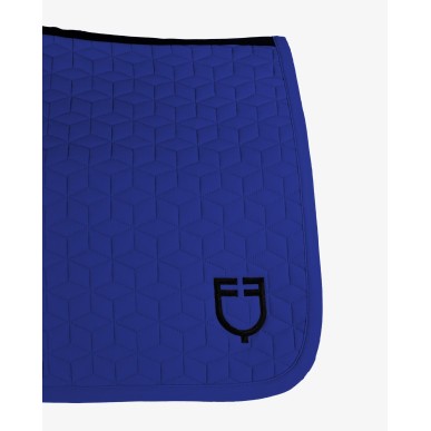 Tapis de selle saut Equestro matelassé en cube Bleu sodalite