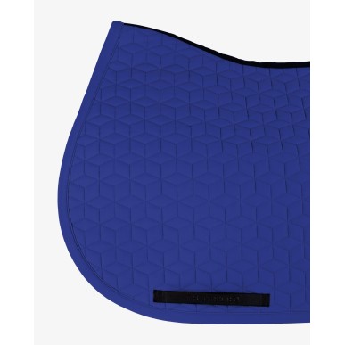 Tapis de selle saut Equestro matelassé en cube Bleu sodalite