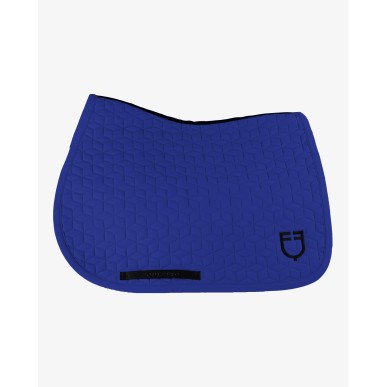 Tapis de selle saut Equestro matelassé en cube Bleu sodalite