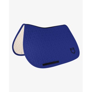 Tapis de selle saut Equestro matelassé en cube Bleu sodalite