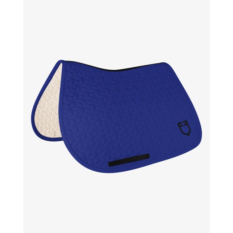 Tapis de selle saut Equestro matelassé en cube Bleu sodalite