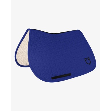 Tapis de selle saut Equestro matelassé en cube Bleu sodalite