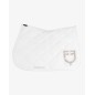 Tapis de selle CSO Equestro blanc avec logo en strass Tapis de selle CSO Equestro blanc avec logo en strass