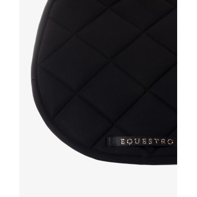Tapis de selle de saut Equestro noir avec logo en strass