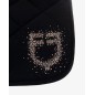 Tapis de selle CSO Equestro Noir avec logo en strass Tapis de selle CSO Equestro Noir avec logo en strass