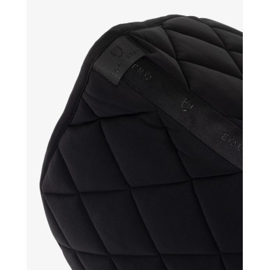Tapis de selle de saut Equestro noir avec logo en strass