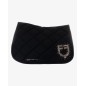 Tapis de selle CSO Equestro Noir avec logo en strass Tapis de selle CSO Equestro Noir avec logo en strass