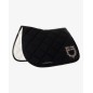 Tapis de selle CSO Equestro Noir avec logo en strass Tapis de selle CSO Equestro Noir avec logo en strass