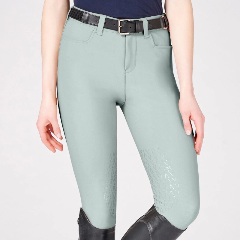 Pantalon Vestrum Lazise avec grip genoux bleu vert givré Pantalon Vestrum Lazise avec grip genoux bleu vert givré