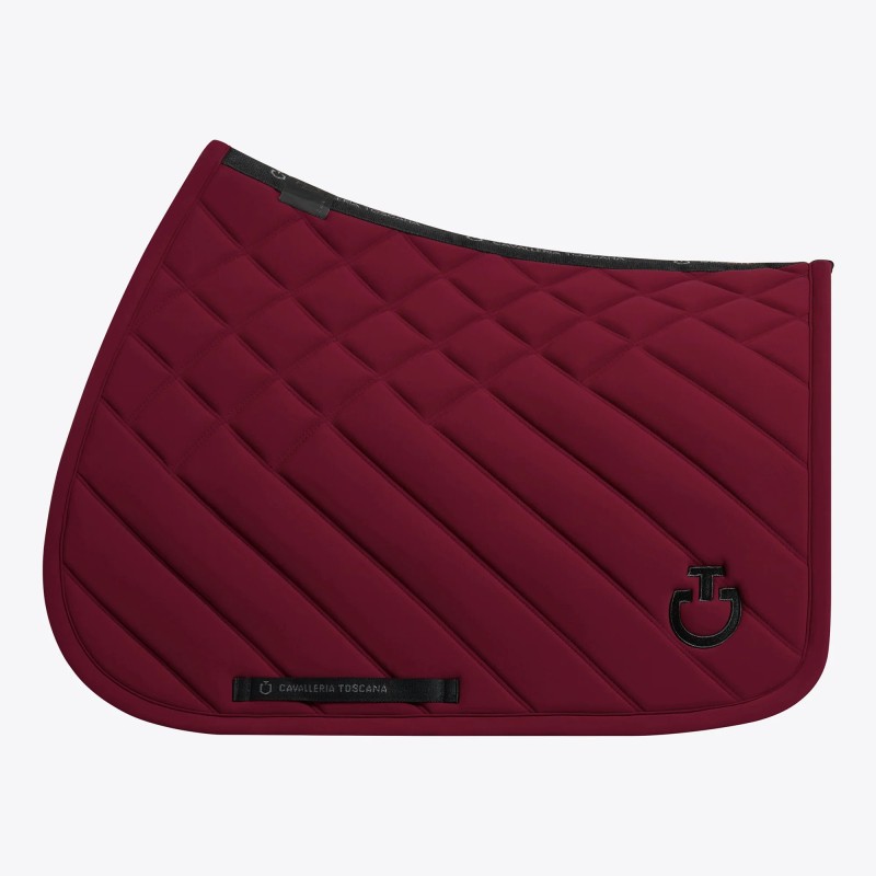Tapis Cavalleria Toscana CSO diamond and lines quilted jumping Bordeaux - Tapis Cavalleria Toscana CSO diamond and lines quilted jumping Bordeaux -