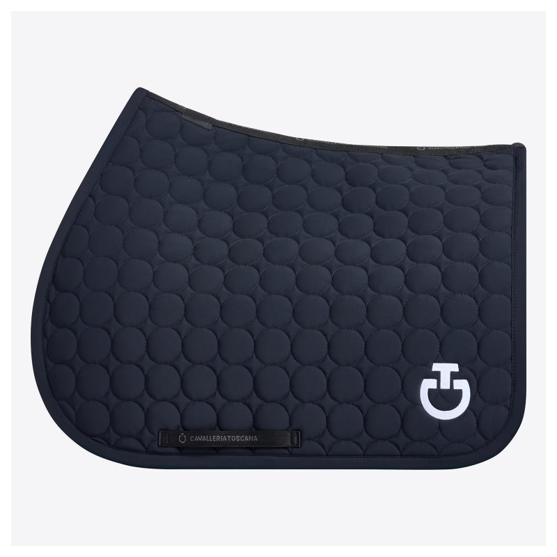 Tapis Cavalleria Toscana CSO circle quilted jersey jumping marine Tapis Cavalleria Toscana CSO circle quilted jersey jumping marine