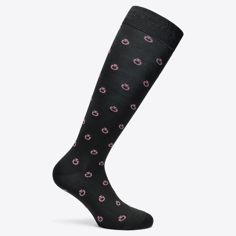 Chaussettes Cavalleria Toscana Lot de 1 Paire logo jaguar noir et rose Chaussettes Cavalleria Toscana Lot de 1 Paire logo jaguar noir et rose